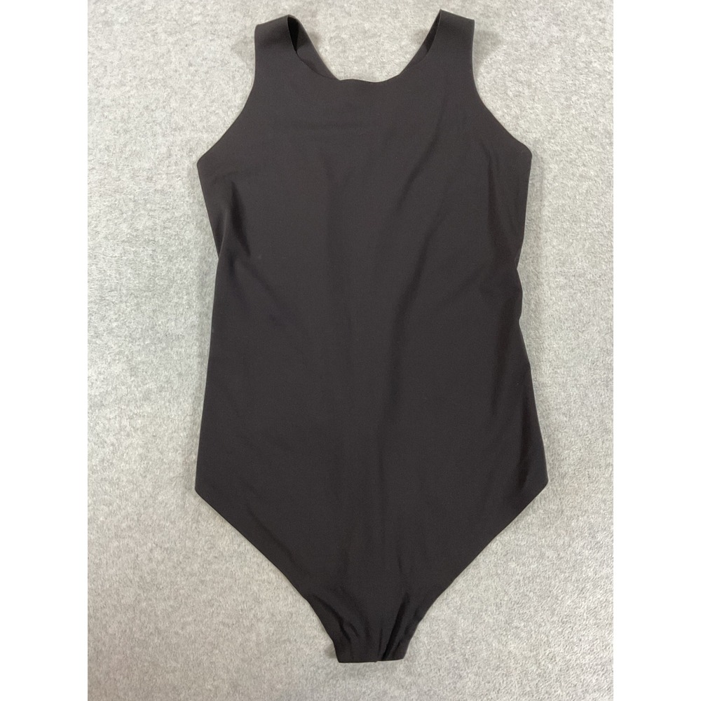 Aerie Bodysuit Women XL Black SMOOTHEZ Racerback Seamless Thong 3100